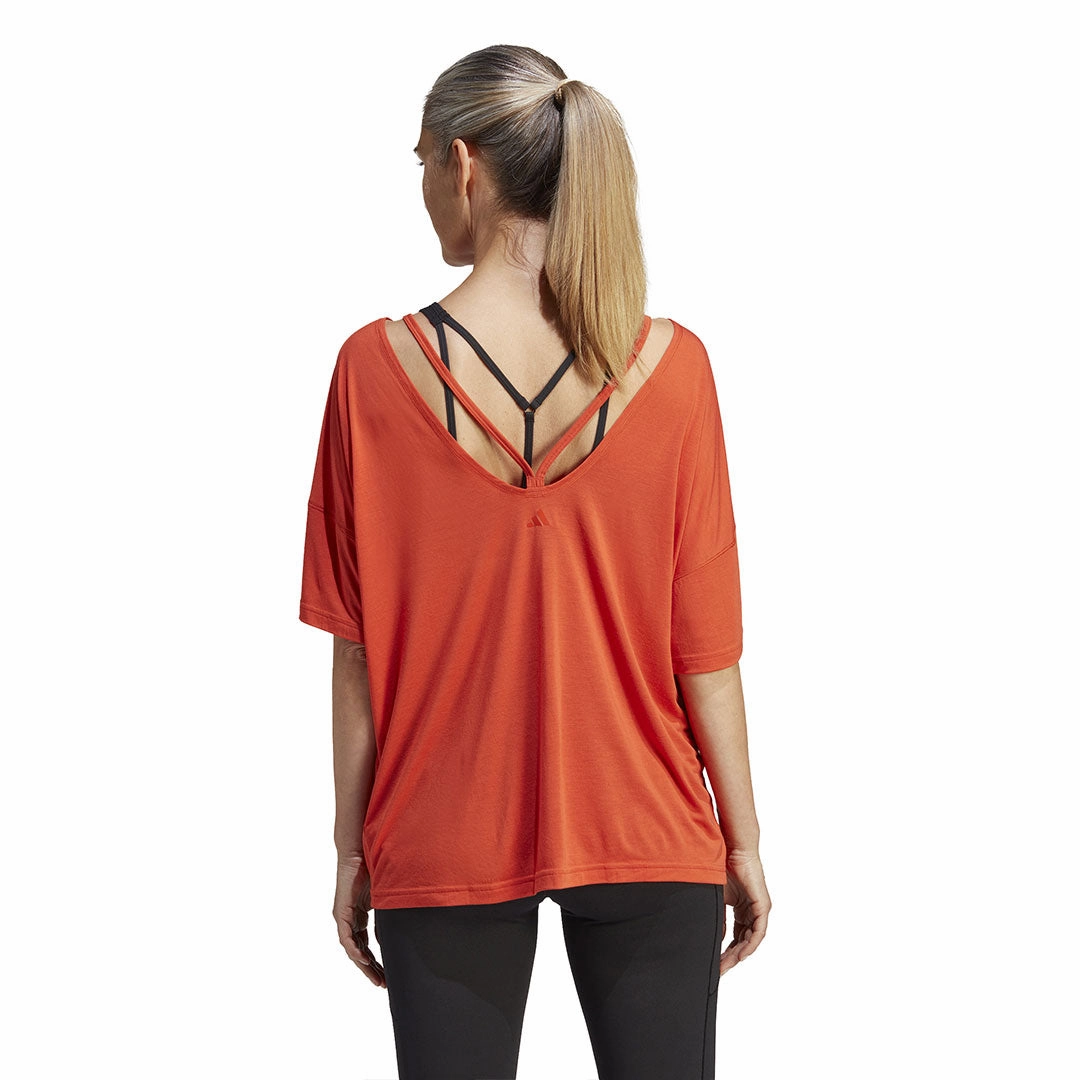 Frictionless Lining adidas - Women's Yoga Studio Oversized T-Shirt (HR5080)