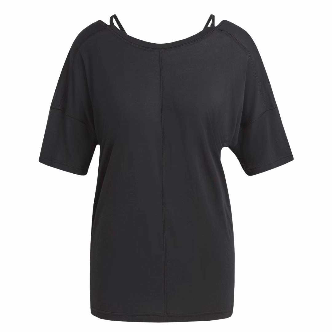 Snap Button adidas - Women's Yoga Studio Oversized T-Shirt (HS8117)