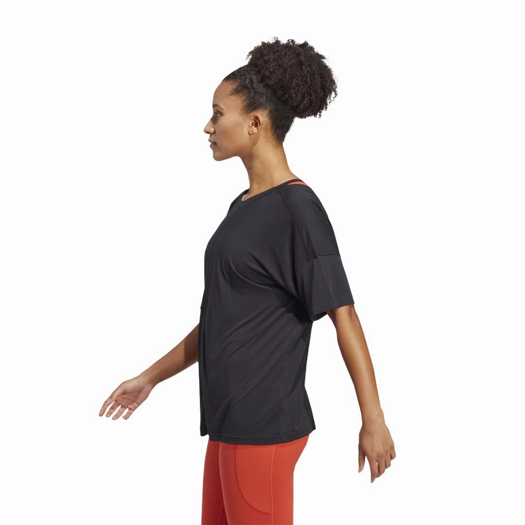 adidas - Women's Yoga Studio Oversized T-Shirt (HS8117) HypoallergenicMaterial Cool Season