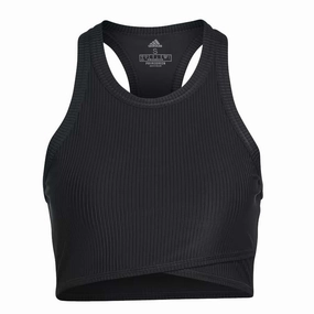 adidas - Women's Yoga Studio Wrapped Ribbed Sports Bra (HP1965) Mold resistant