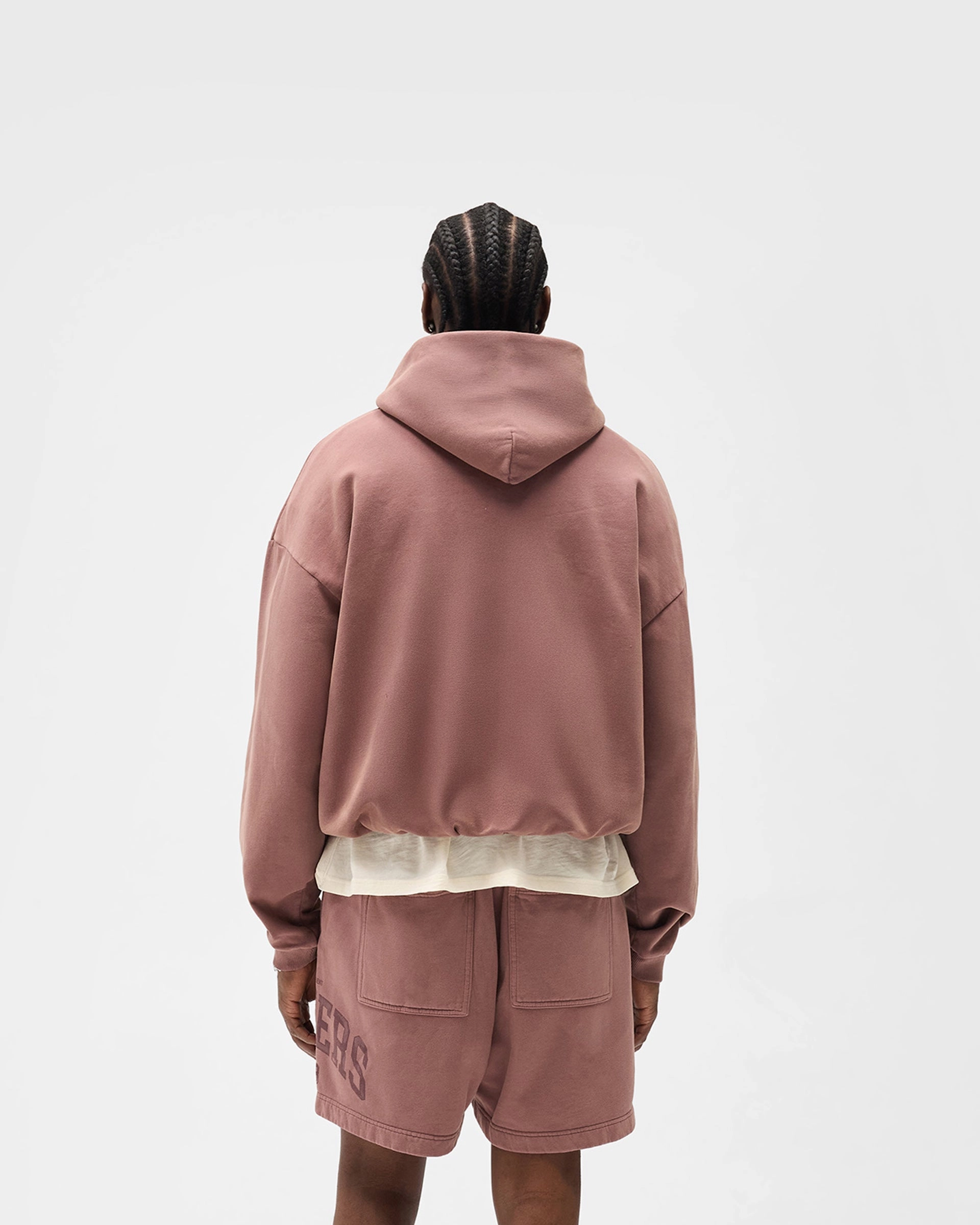 Represent Owners Club Hoodie - Smoked Rose Low Profile Hood Elasticated Waistband