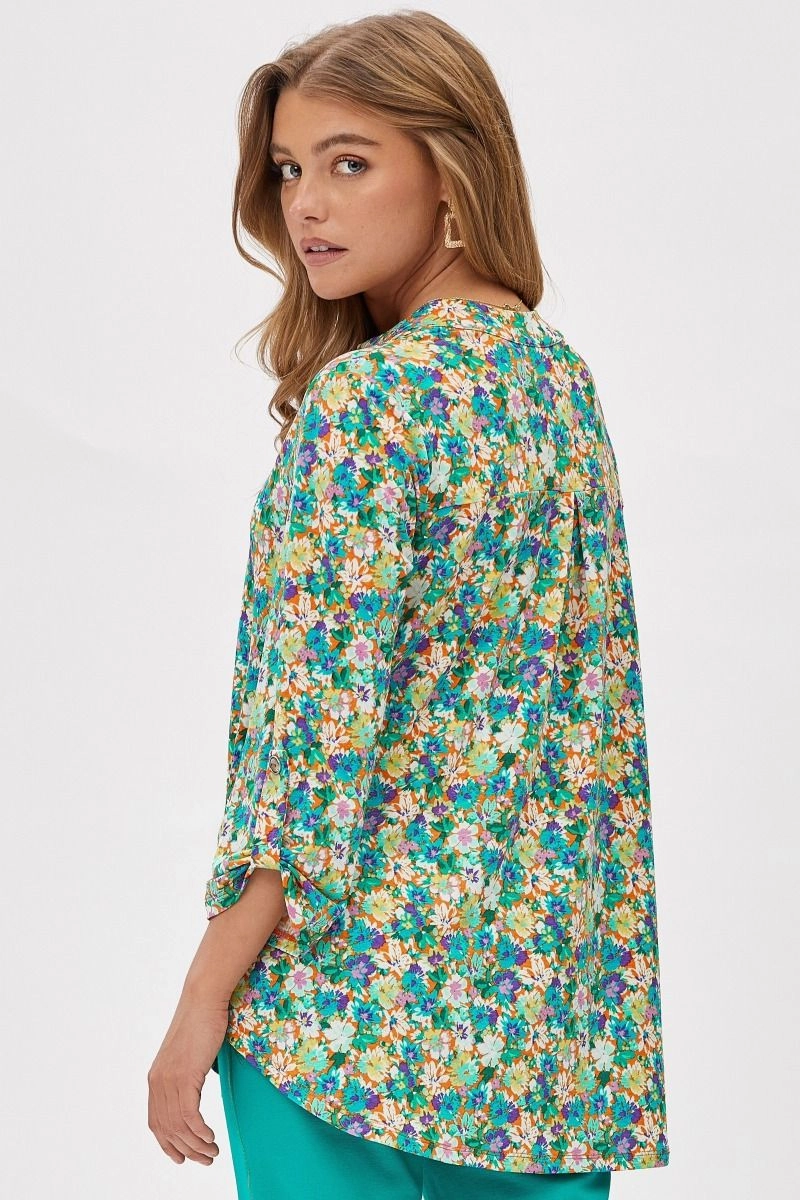 Garden Party Edition Lizzy Top EcoCertified Textile FlatlockStitching