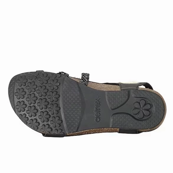 Slip Ease Multi Directional Flex Zones Aetrex Women's Jillian Black