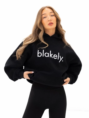 Logo Oversized Hoodie - Black Lace trim