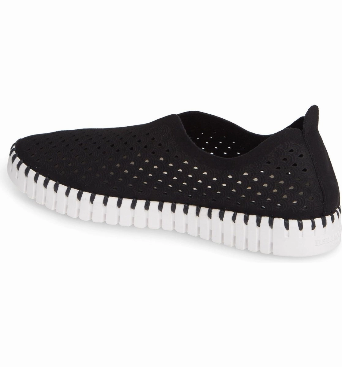High Rebound Midsole Ilse Jacobsen Women's Tulip 139 Black Perforated