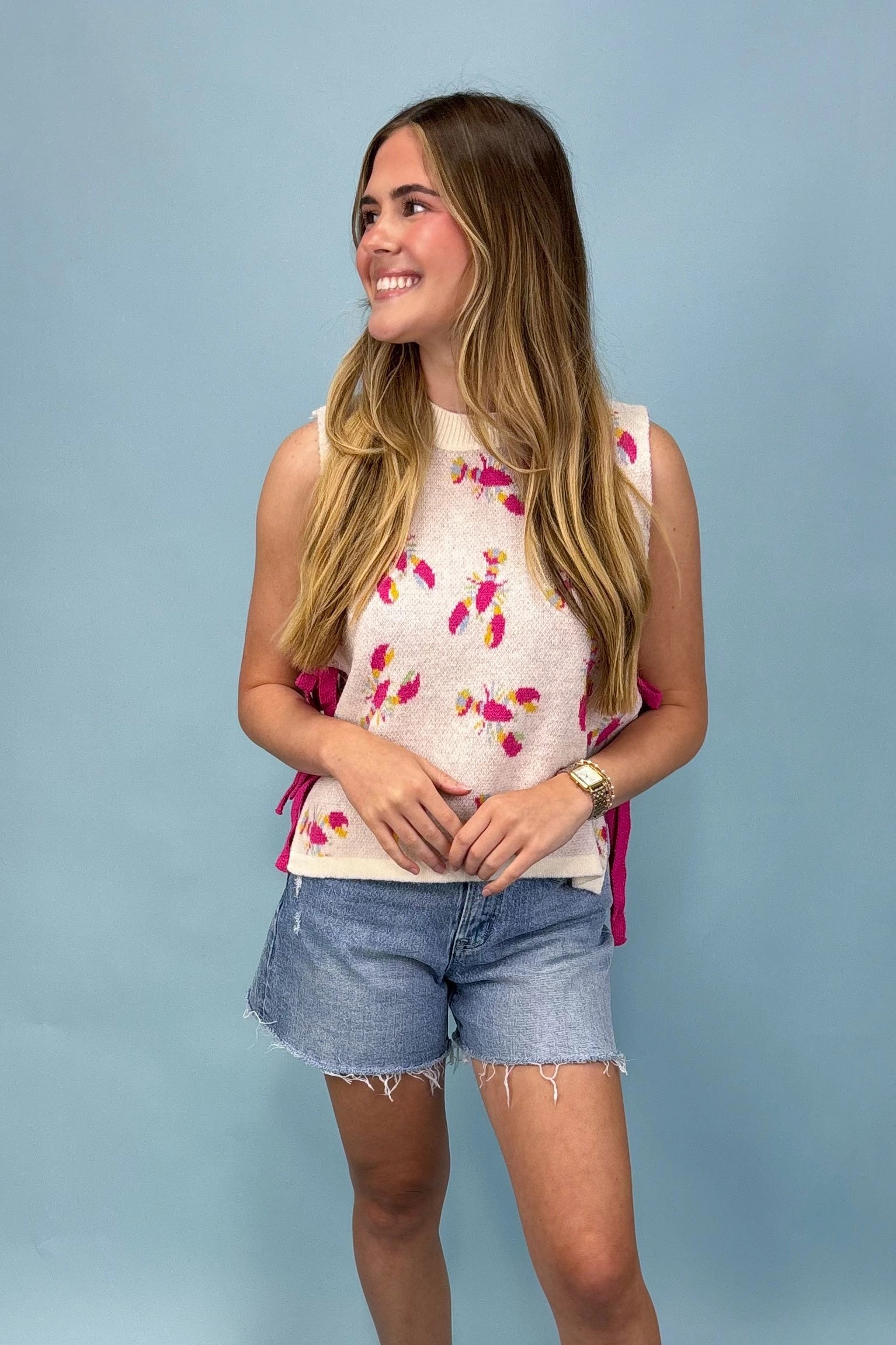 Riverfront Views Crawfish Sweater Top OdorResistantTechnology