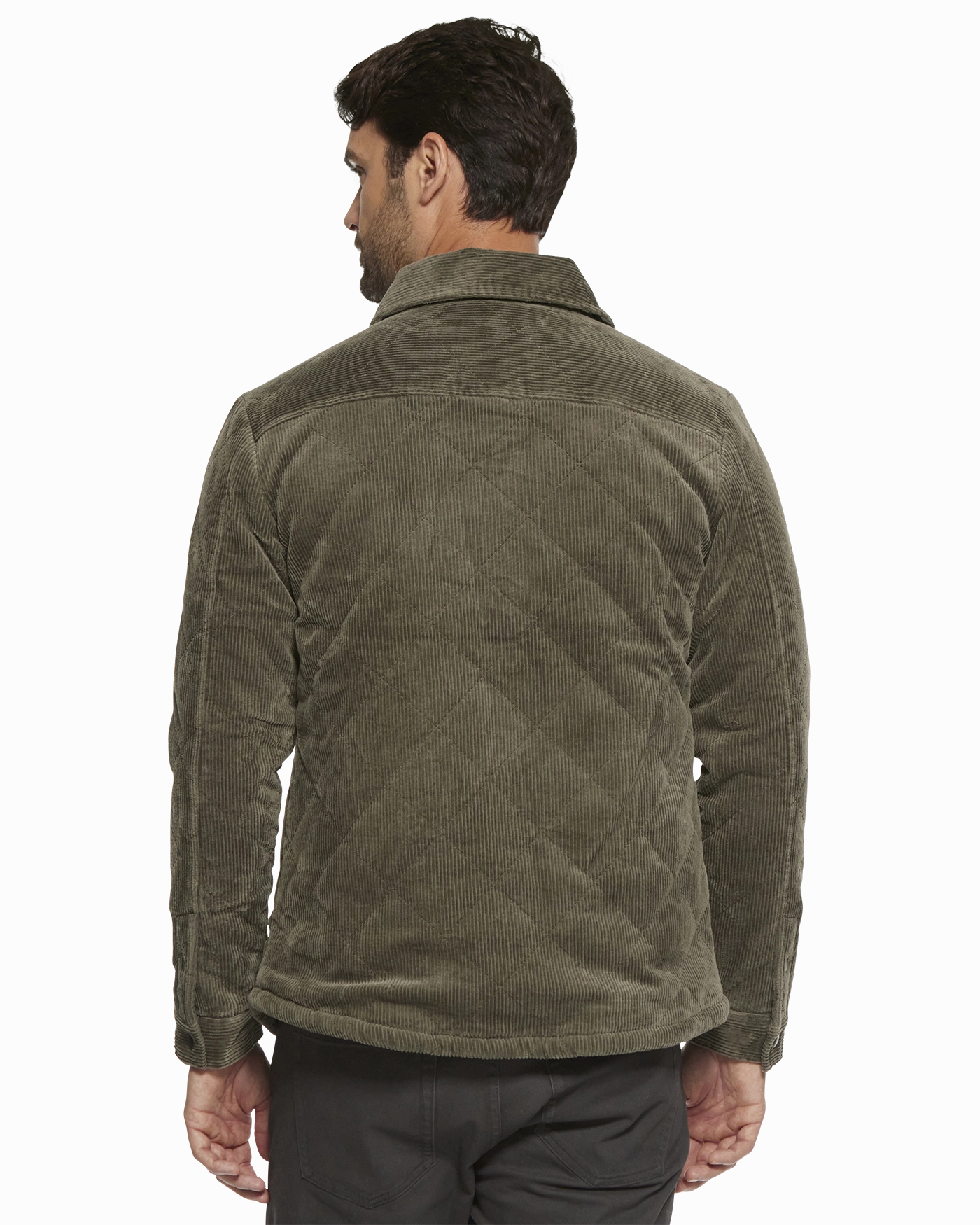 Lightweight Polyester Blend WILBUR FLANNEL-LINED QUILTED CORDUROY JACKET