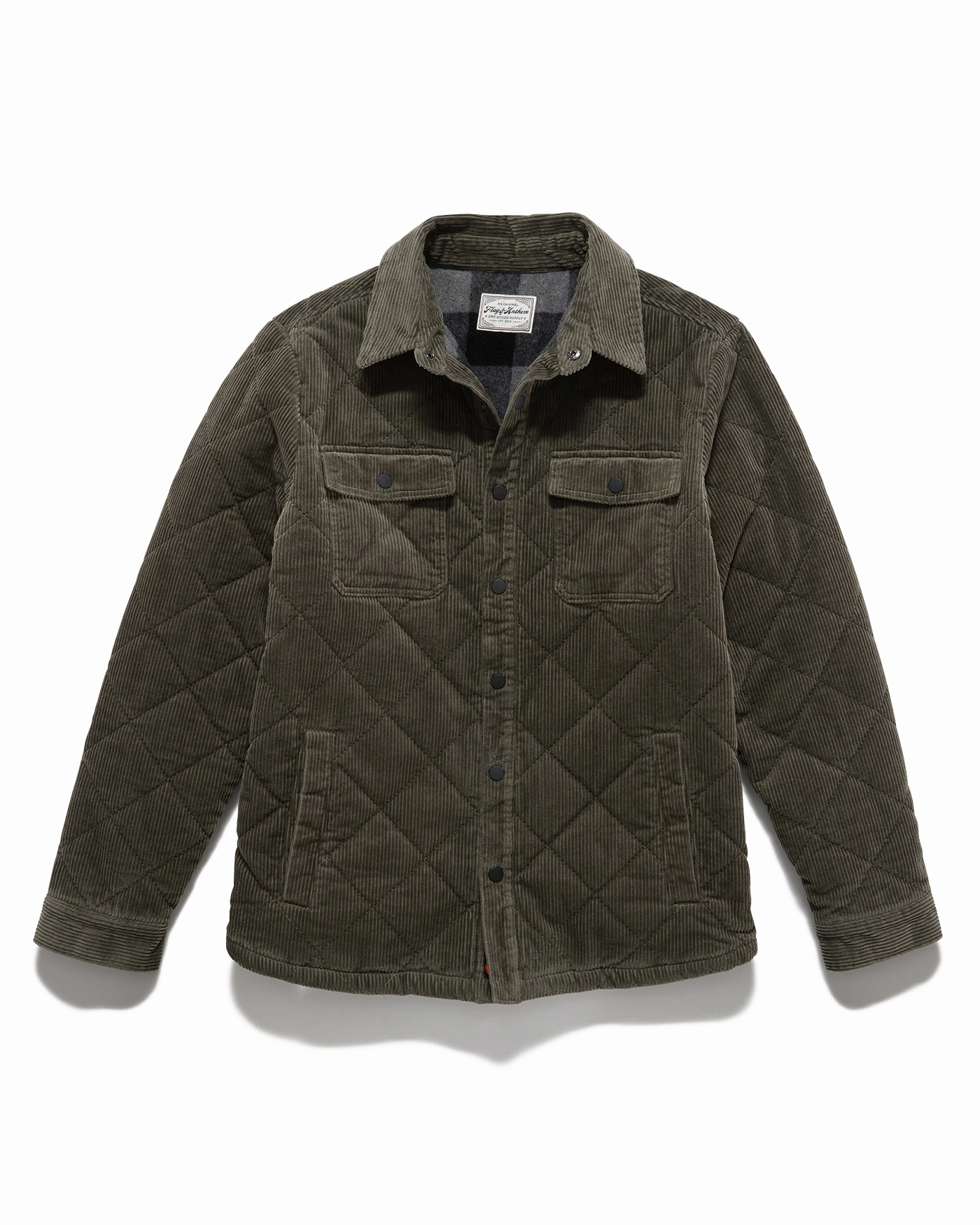 ElasticWaistband WILBUR FLANNEL-LINED QUILTED CORDUROY JACKET