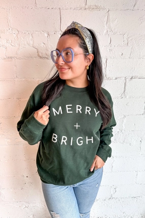Merry   Bright Graphic Sweatshirt GarmentDyed Finish