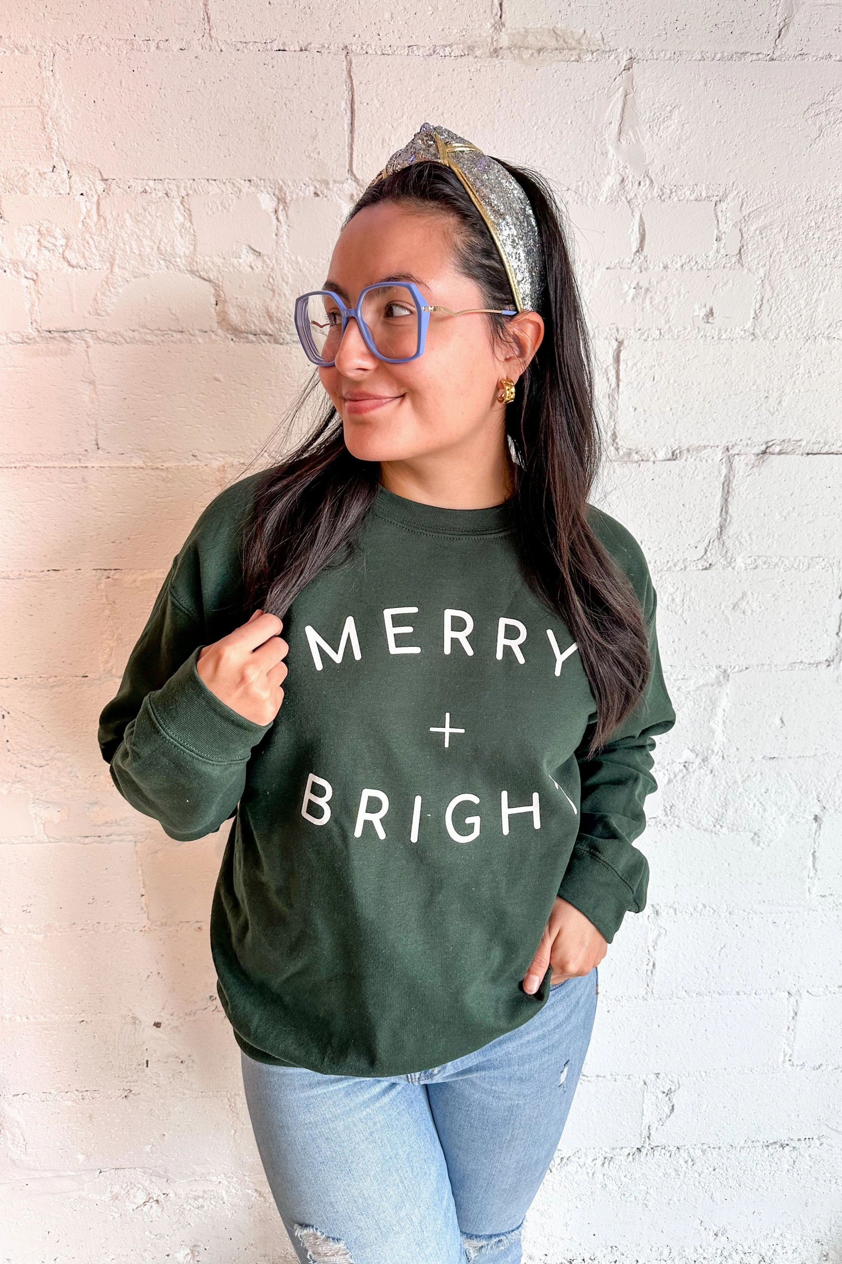 Merry   Bright Graphic Sweatshirt GarmentDyed Finish
