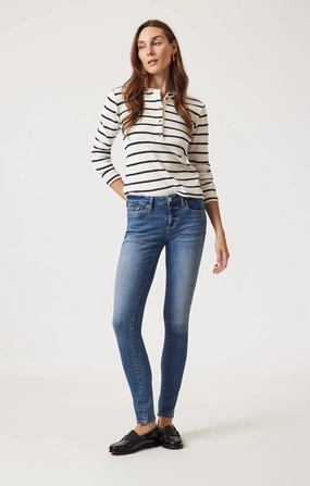 ALEXA SKINNY IN DARK BRUSHED TRIBECA Non Irritating Inner Lining Advanced Stretch Recovery