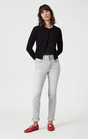 KATHLEEN SLIM BOYFRIEND IN ICE GREY FEATHER BLUE Bold Earthy