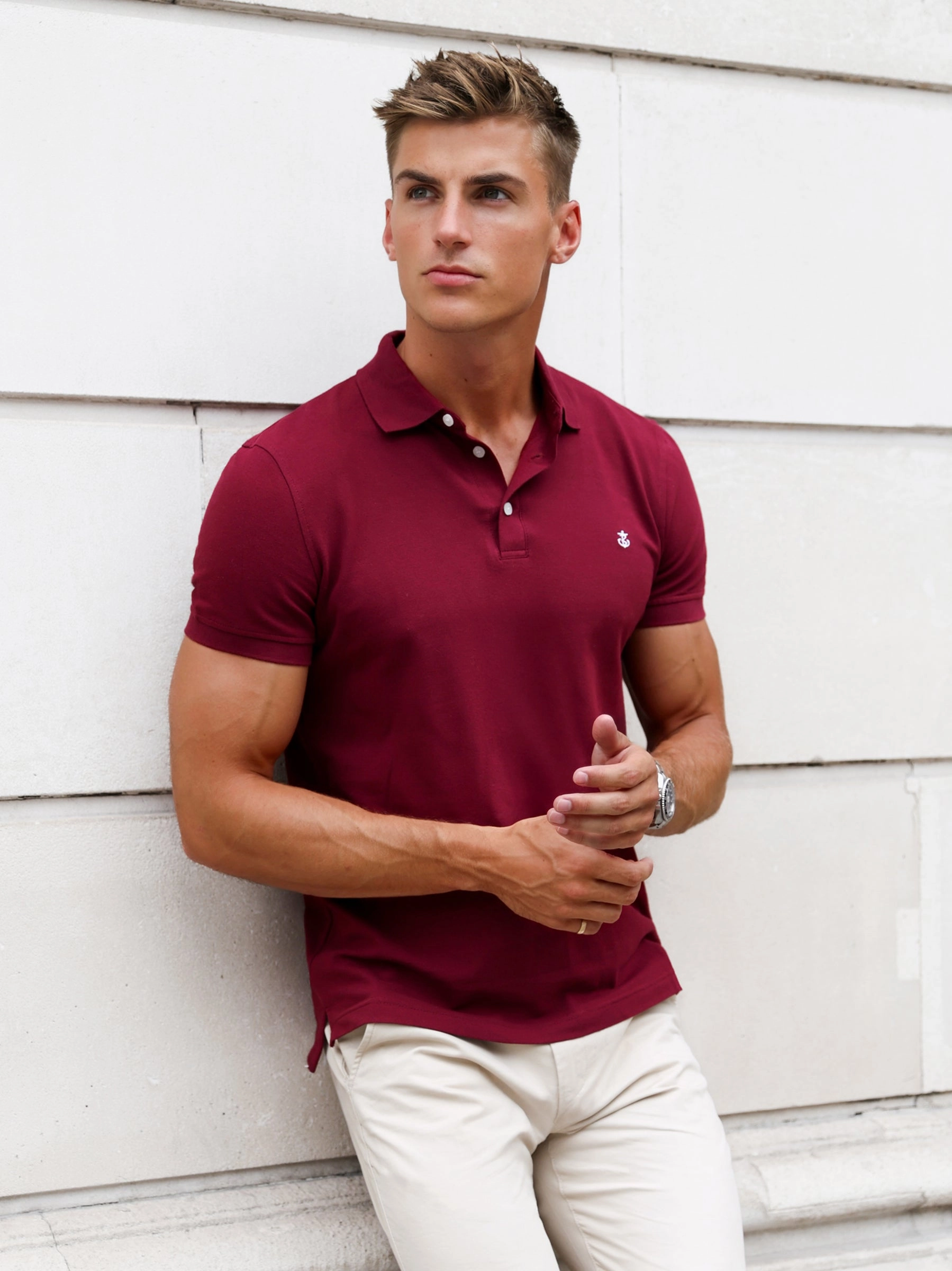 Workwear Ready Anchor Polo Shirt - Burgundy