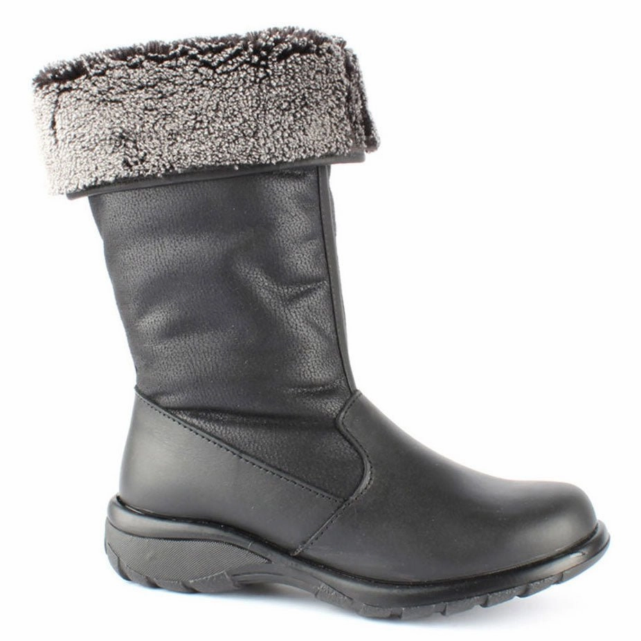 Reflective Safety Accents Toe Warmers Women's Shelter Black Leather