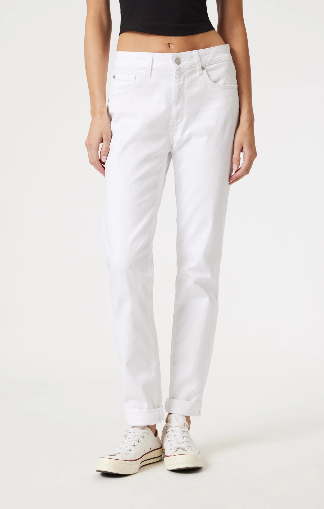 KATHLEEN SLIM BOYFRIEND IN WHITE FEATHER BLUE Wardrobe Classic