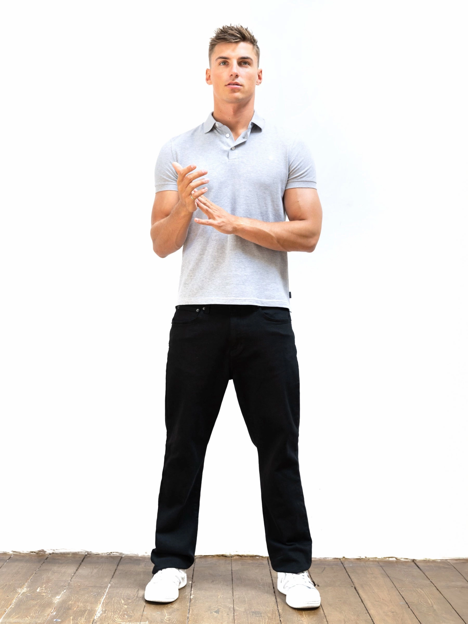 Anchor Polo Shirt - Marl Grey Eco-Friendly Choice Youth fashion