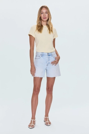 Andie High Rise Vintage Short - Waterfall Vintage Abrasion Dispersing Weave