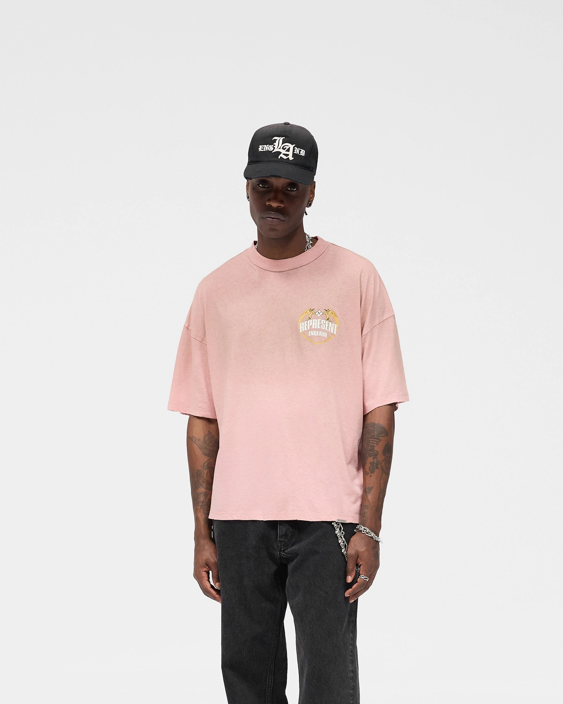 Angel Border T-Shirt - Quartz vacation wear Casual Layer Look