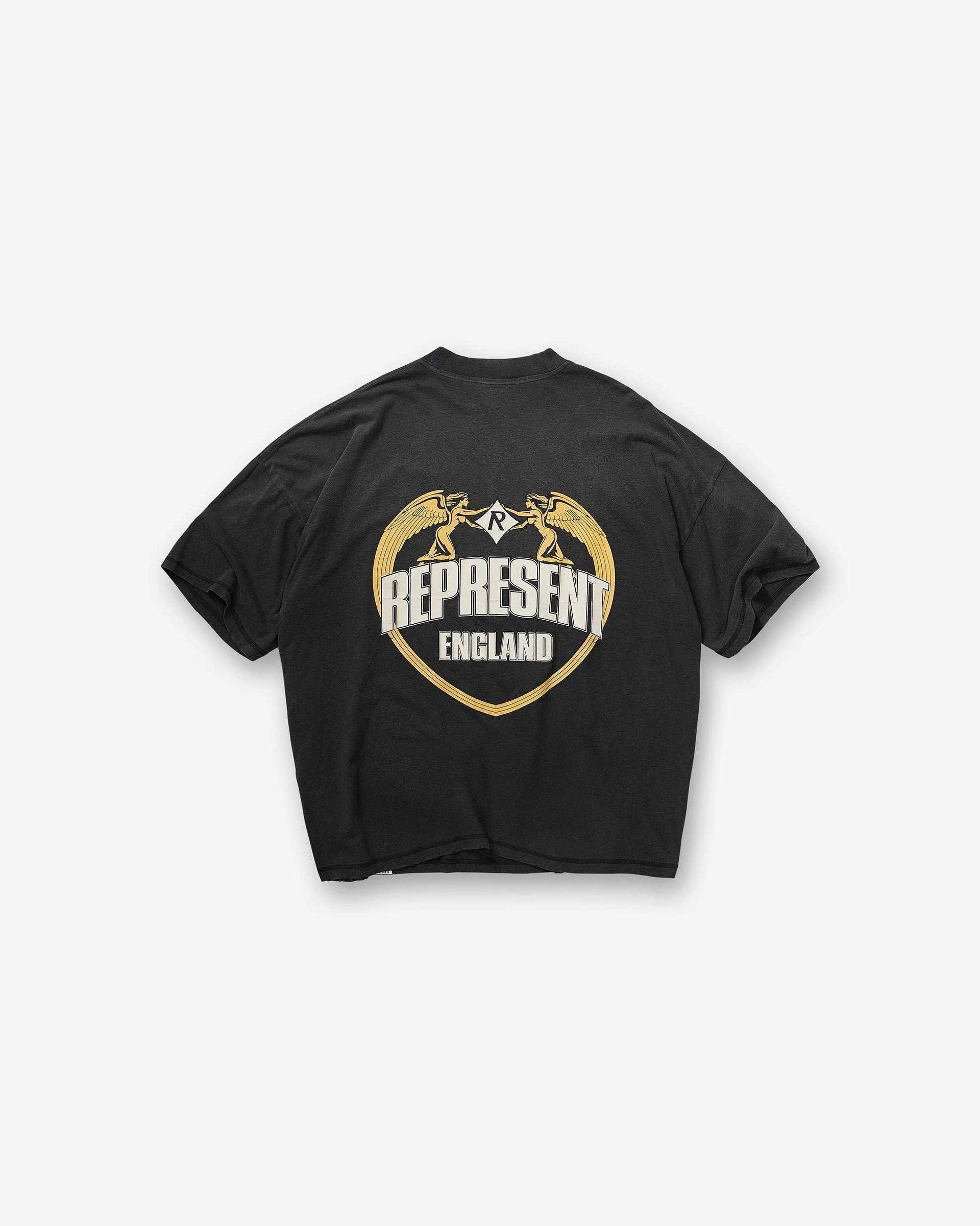 Angel Border T-Shirt - Stained Black UV Protective Fabric Fit for Everyone