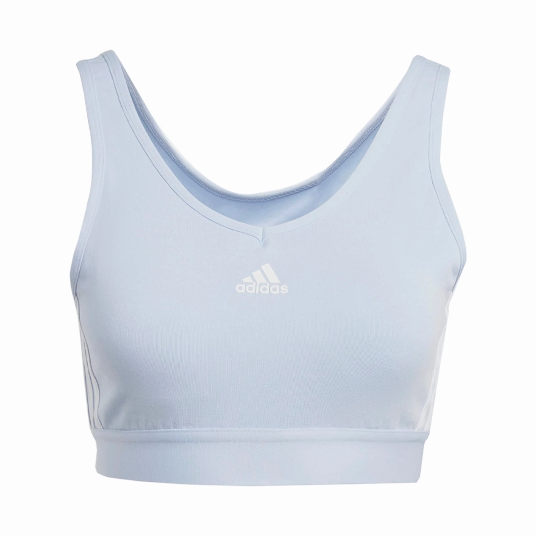 Timeless Piece RibbedTrims adidas - Women's Essential 3-Stripe Crop Top (IC4439)