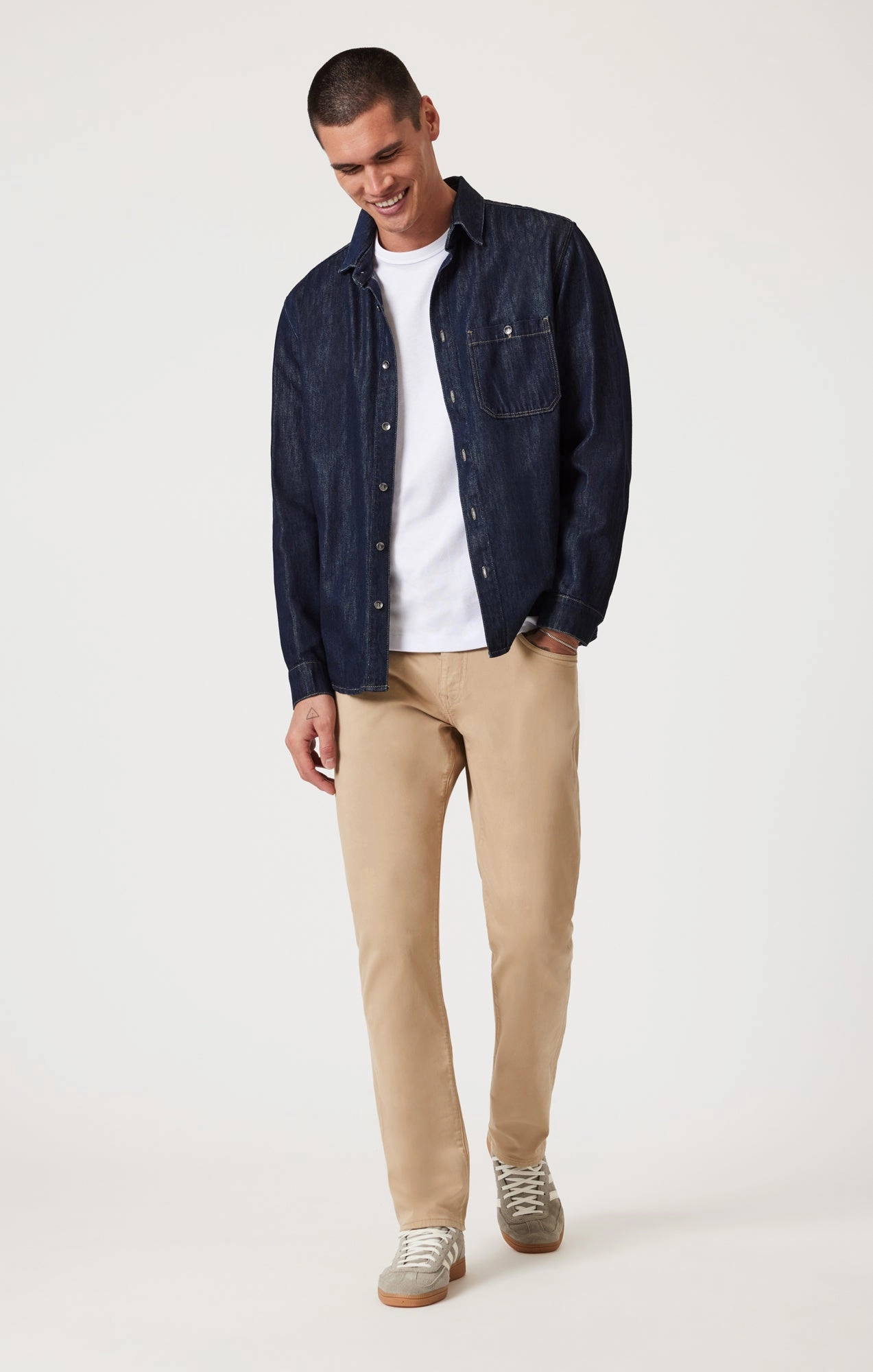 Hypoallergenic fabric Compact Packability ZACH STRAIGHT LEG IN CASHEW TWILL