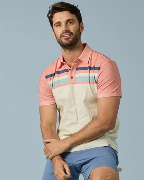 MILLVILLE CHEST STRIPE SLUB POLO Outdoor Comfort
