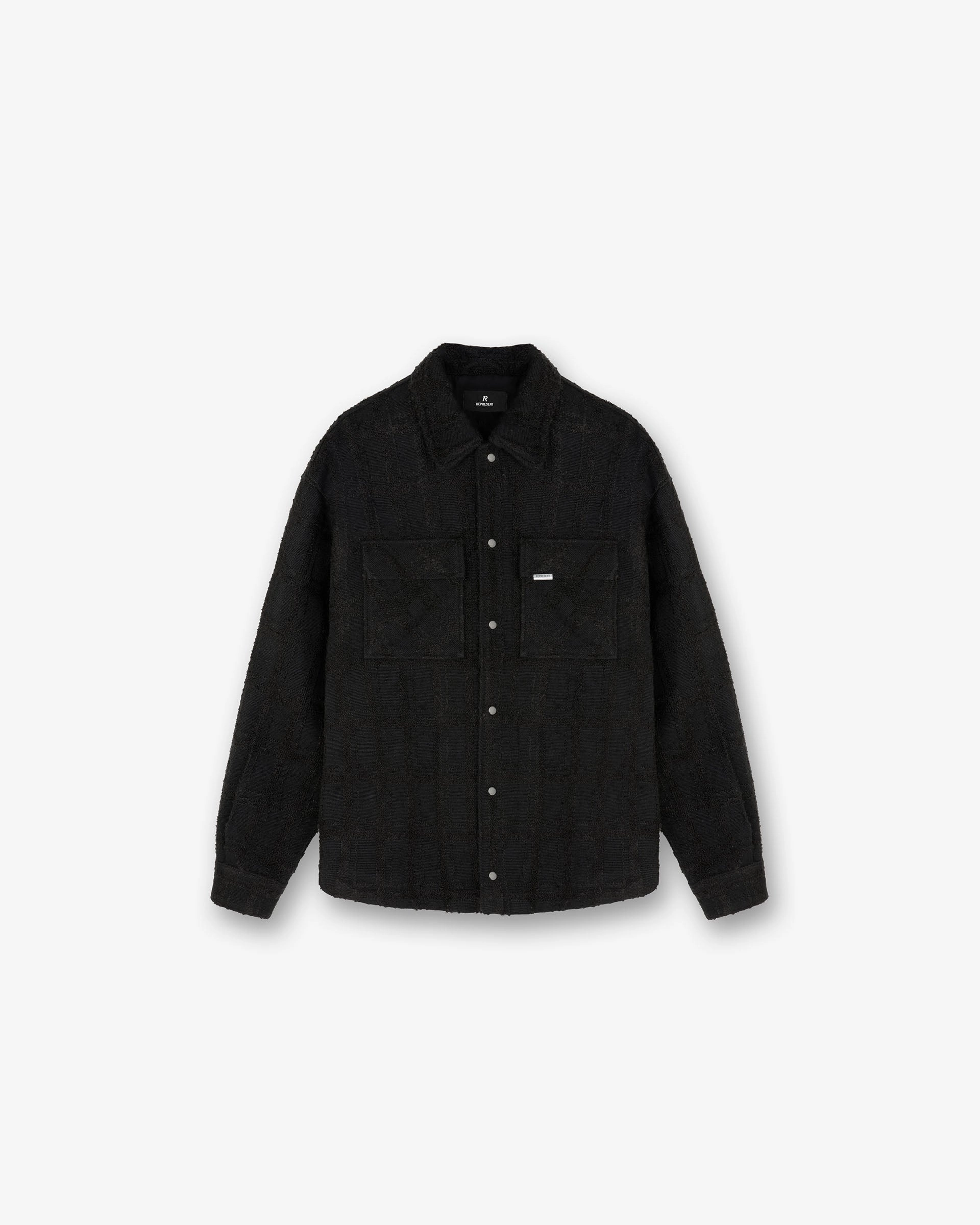 Wadded Overshirt - Black Cozy Option Non-irritating