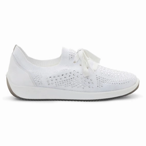 Ara Women's Lisbon Lace White Run Secure Breathable Vamp