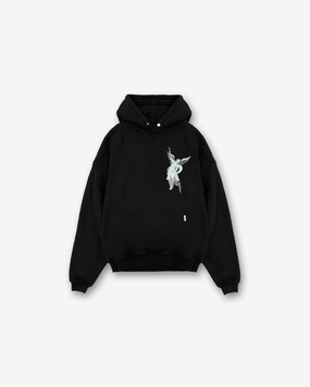 Archangel Initial Hoodie - Jet Black Street Cool
