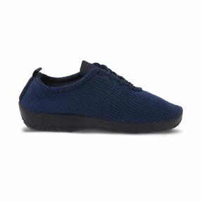 Ventilated Perforations Arcopedico Women's LS Oxford Navy Fabric