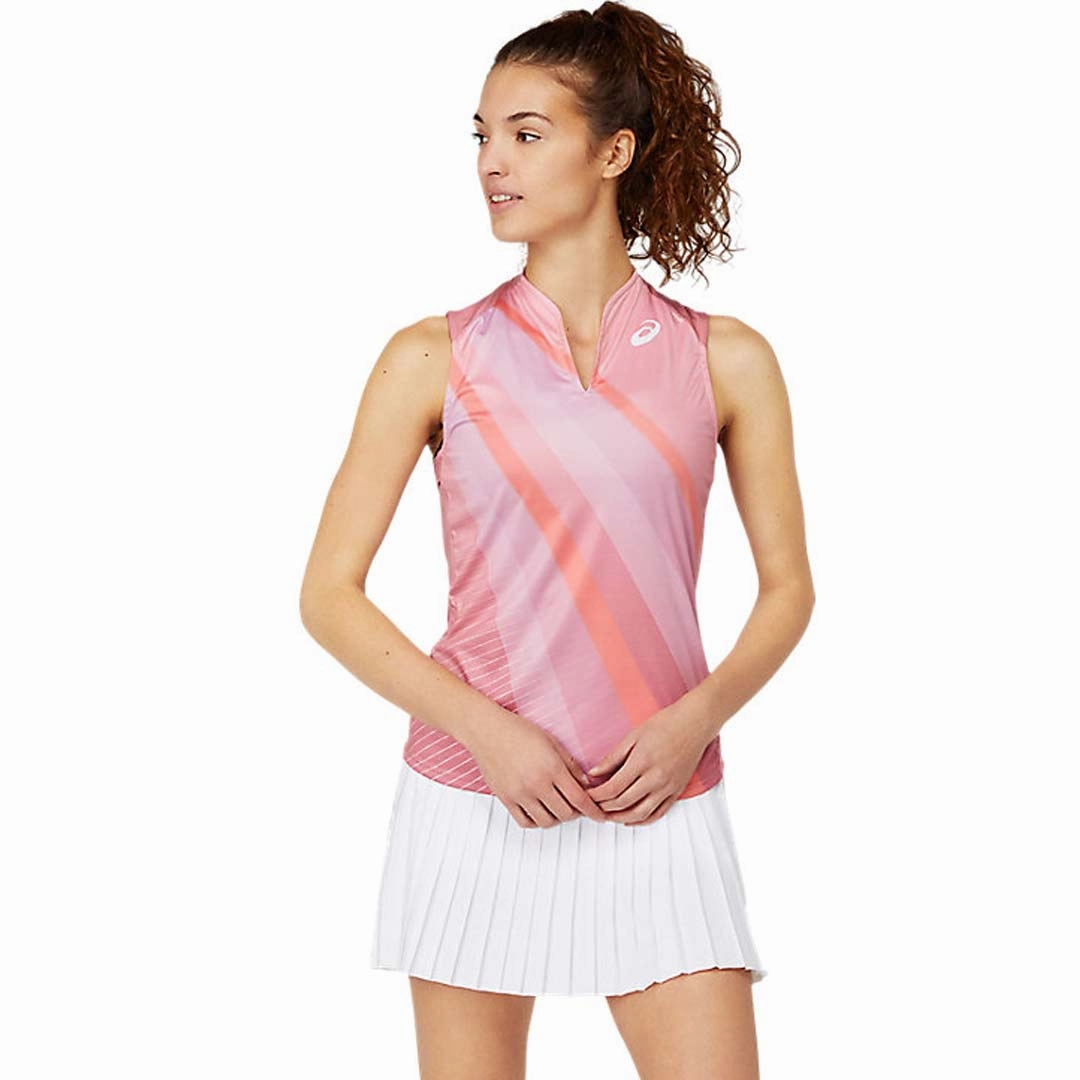 Durable Corrosion Resistant Zippers hypoallergenic material Asics - Women's Match Graphic Tank Top (2042A190 703)