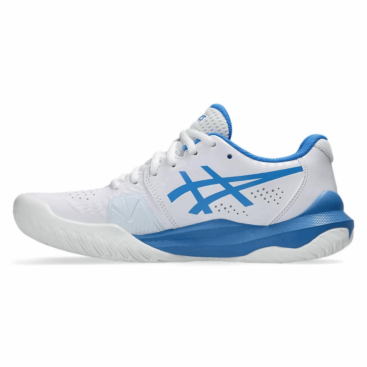 Abrasion Resistant Lining Dual Density Midsole Asics Women's Gel-Challenger 14 White/Blue Coast