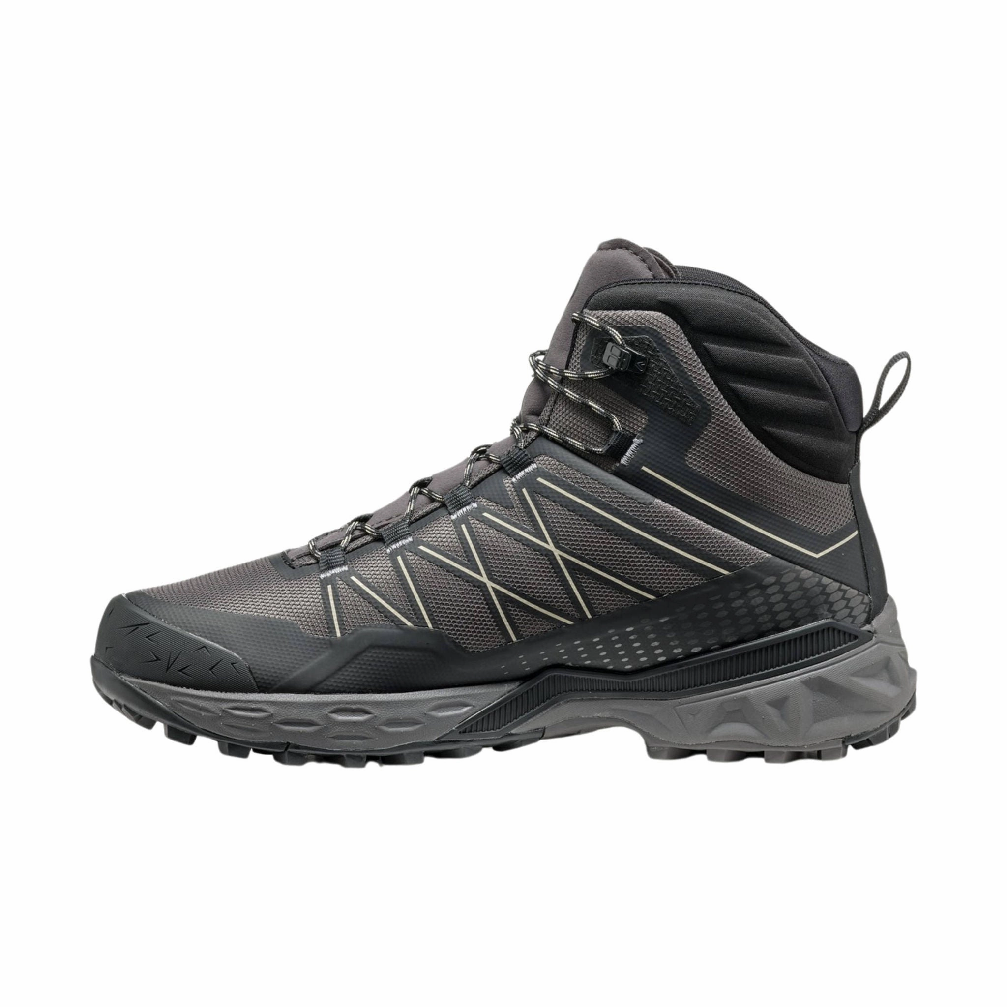 Sleek Function Urban Explorer Asolo Men's Tahoe Mid GTX Hiking Boot - Shark Grey/Black/Beige