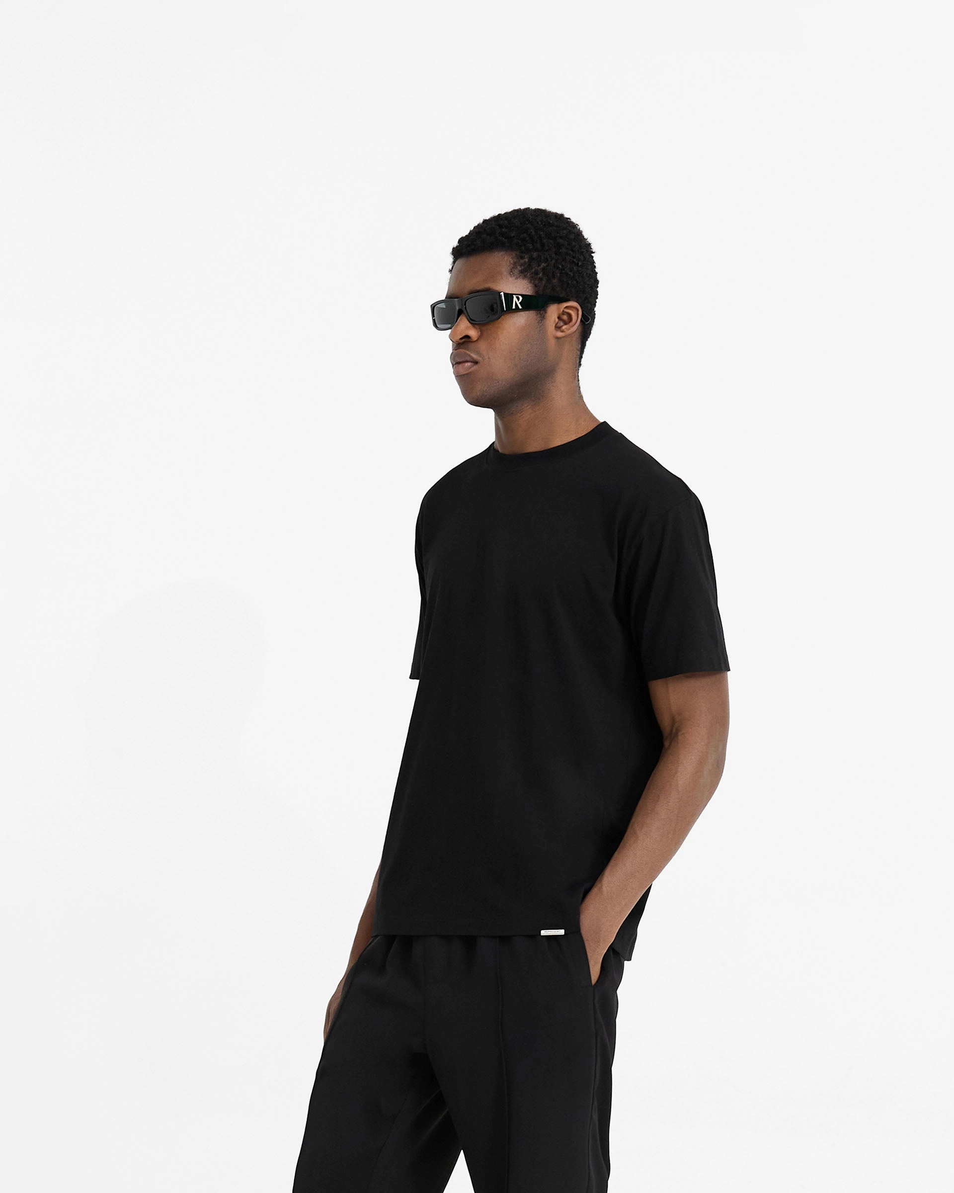 layerable Initial T-Shirt - Black