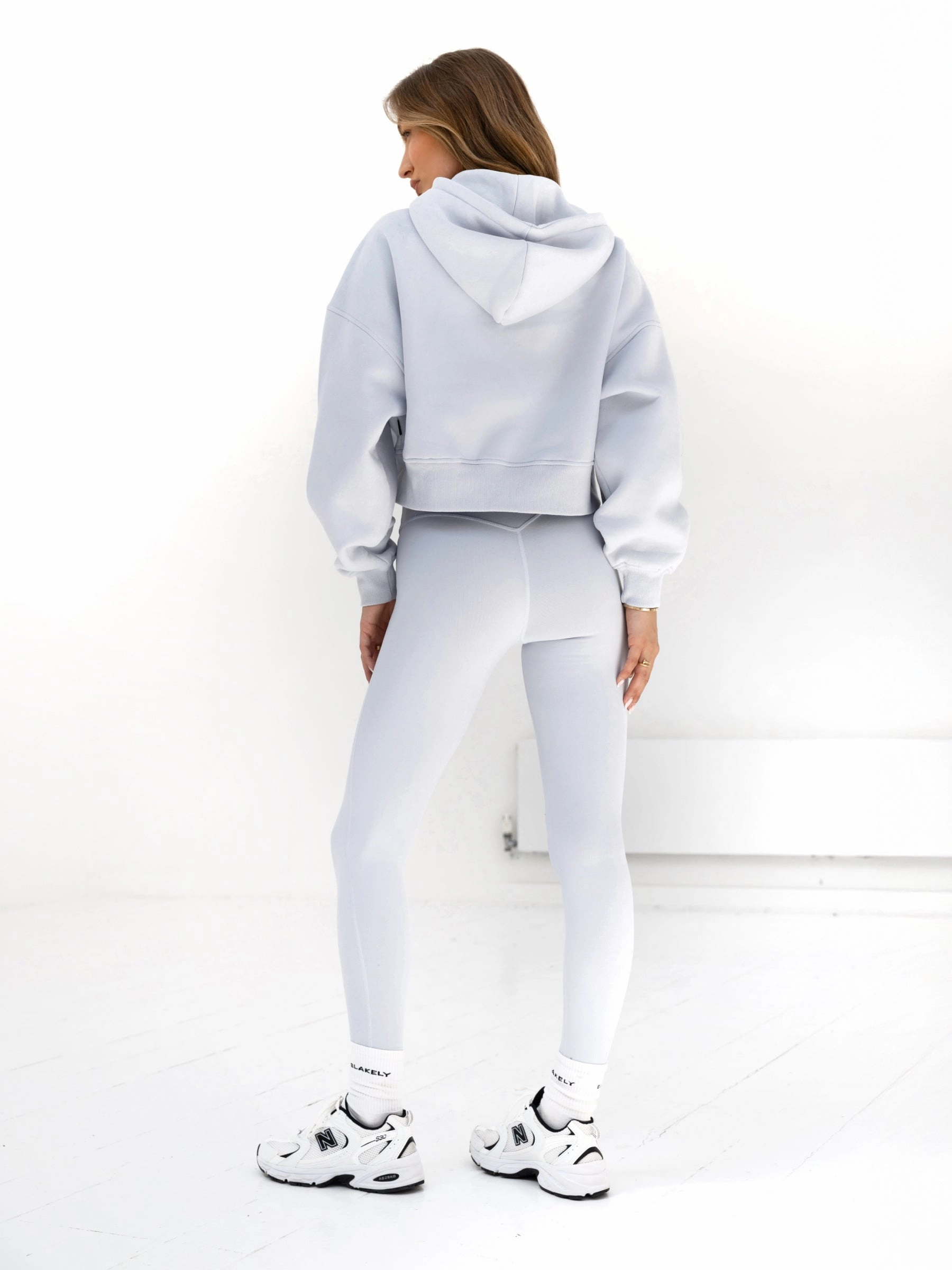 Staycation Essential City Edge Blakely Full Zip Hoodie - Pale Blue