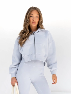Blakely Full Zip Hoodie - Pale Blue City Smart