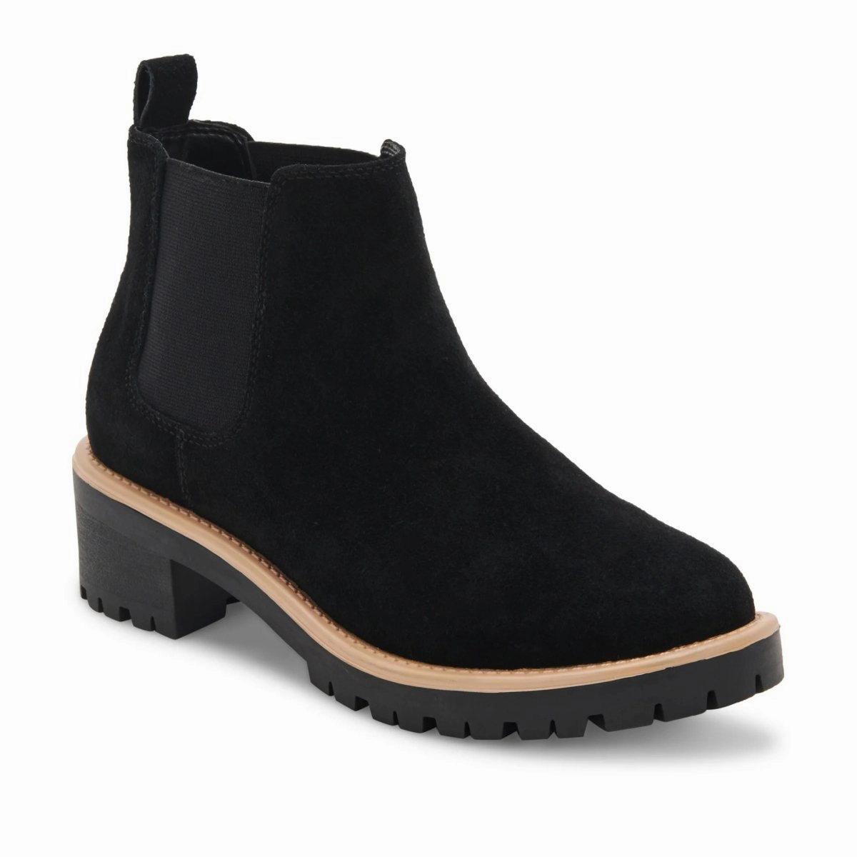 Blondo Women's Mayes Black Suede Waterproof Leather Lining Feather Light Work Commute