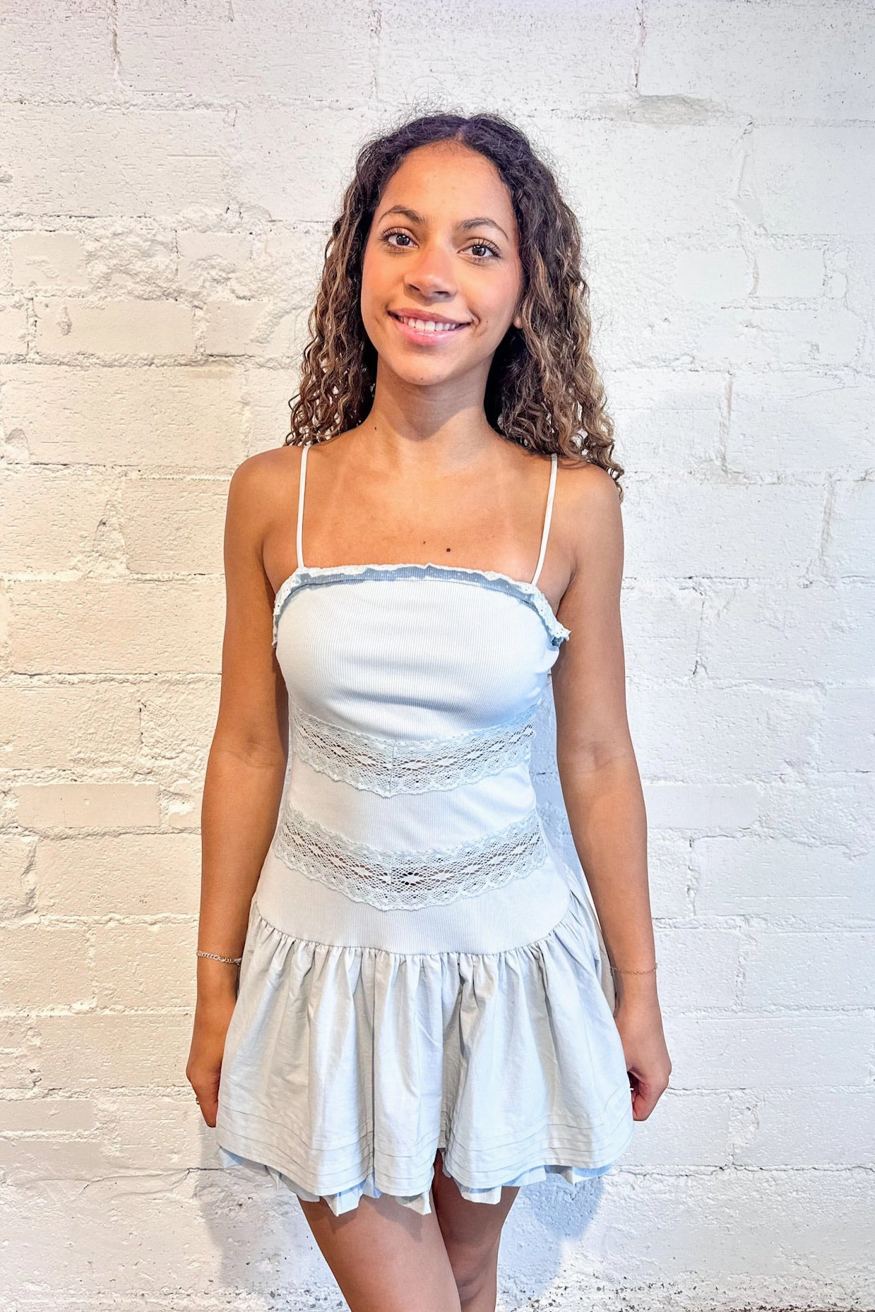 Bluebonnet Kiss Mini Dress Neutral Finish