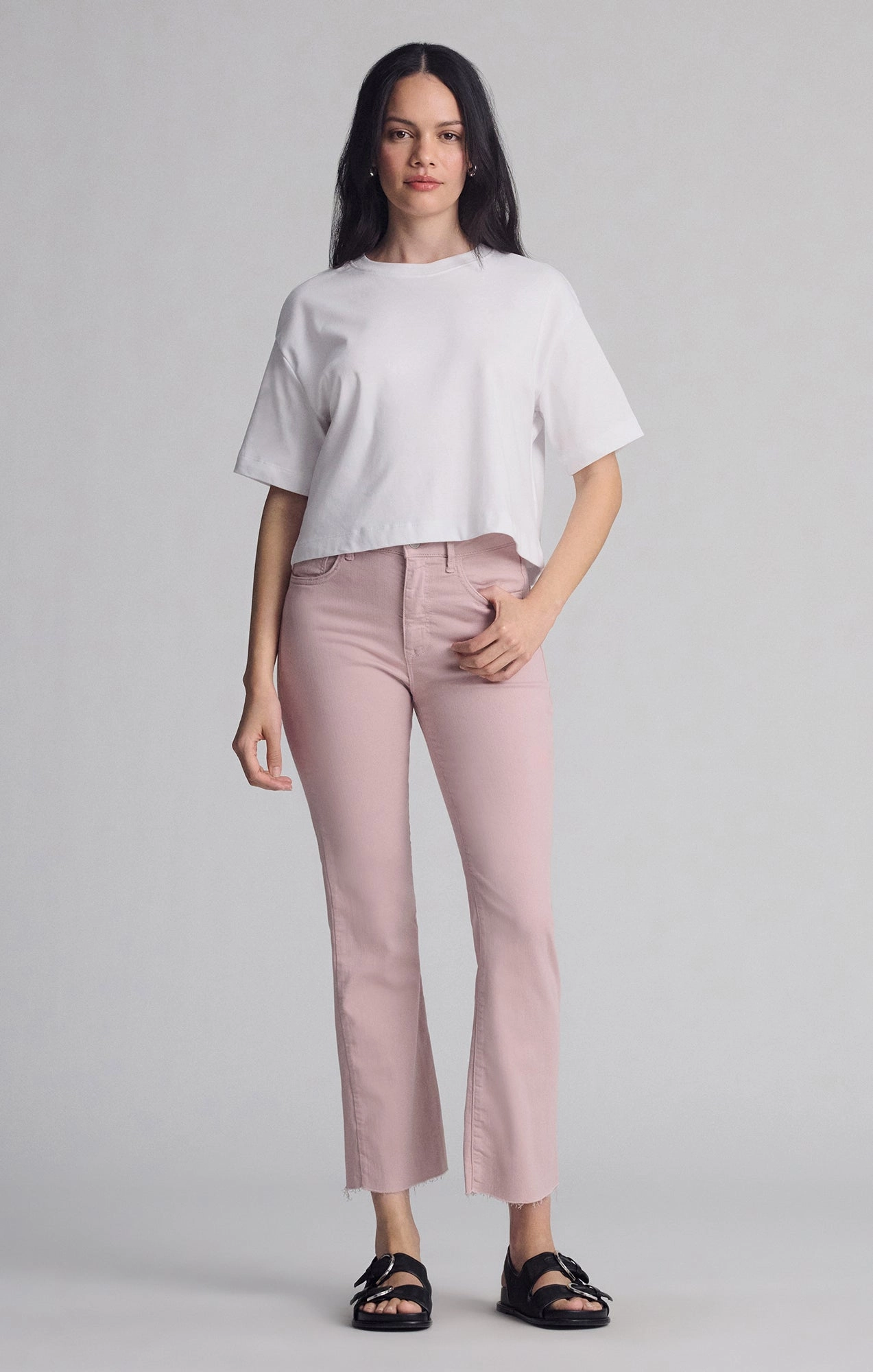 ANIKA CROPPED FLARE IN WOODROSE FLEX BLUE Routine Style