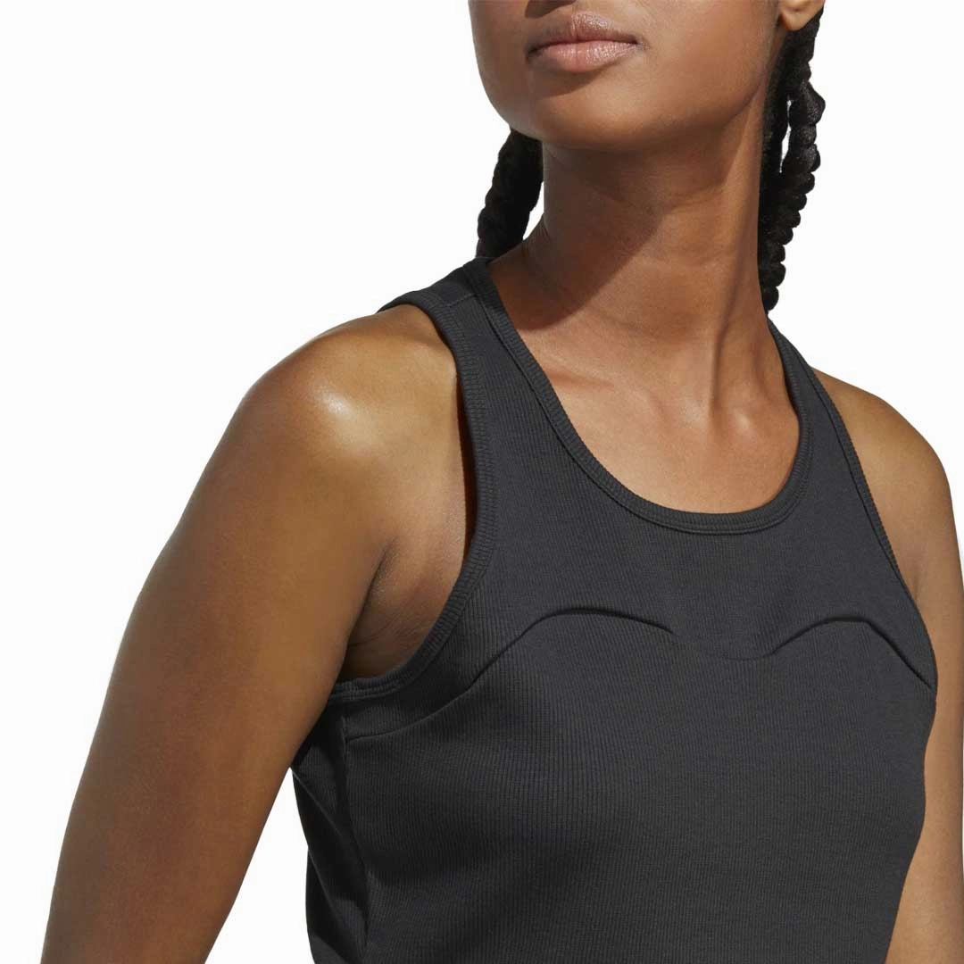 adidas - Women's Lounge Rib Tank Top (IC9449) Waterproof Fabric