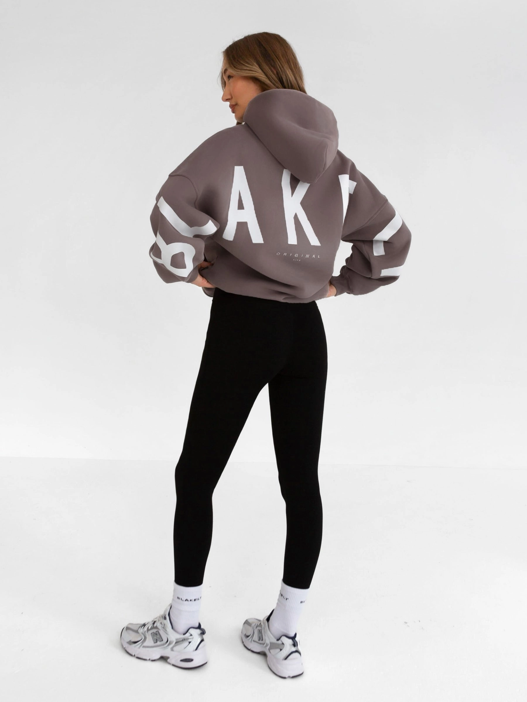 Drawcord Hem Isabel Oversized Hoodie - Pink Taupe