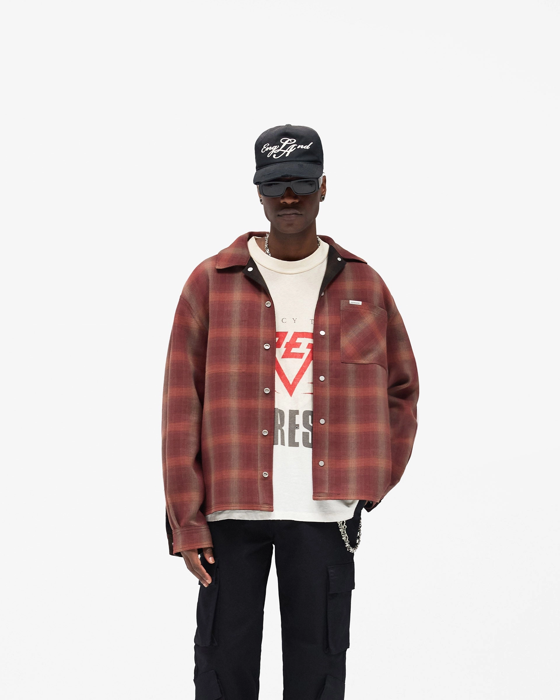 Bonded Reversible Check Shirt - Nero Seasonal Style Comfy Look