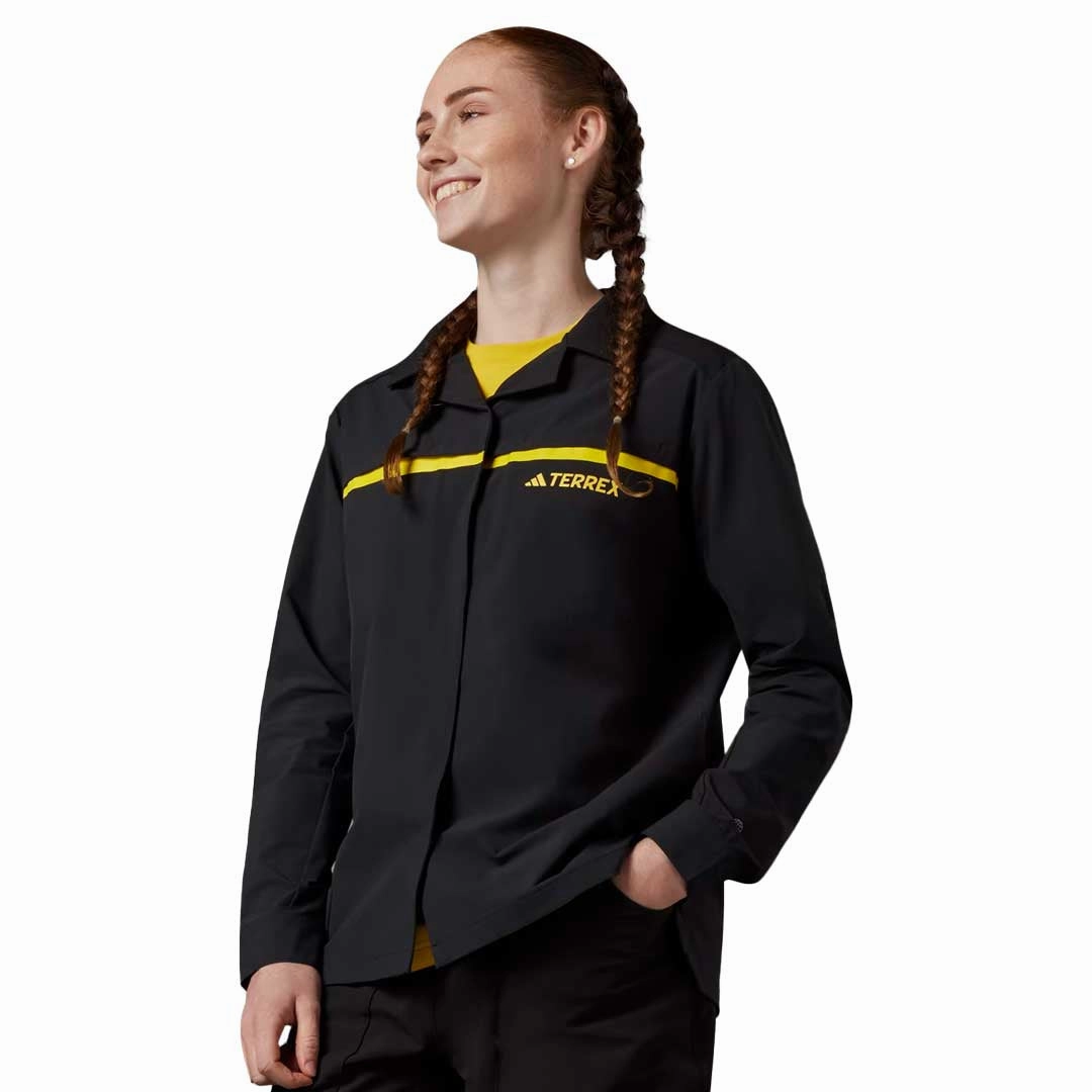 adidas - Women's Terrex National Geographic Long Sleeve Shirt (IC1994) Go To Layer Foldable Storage
