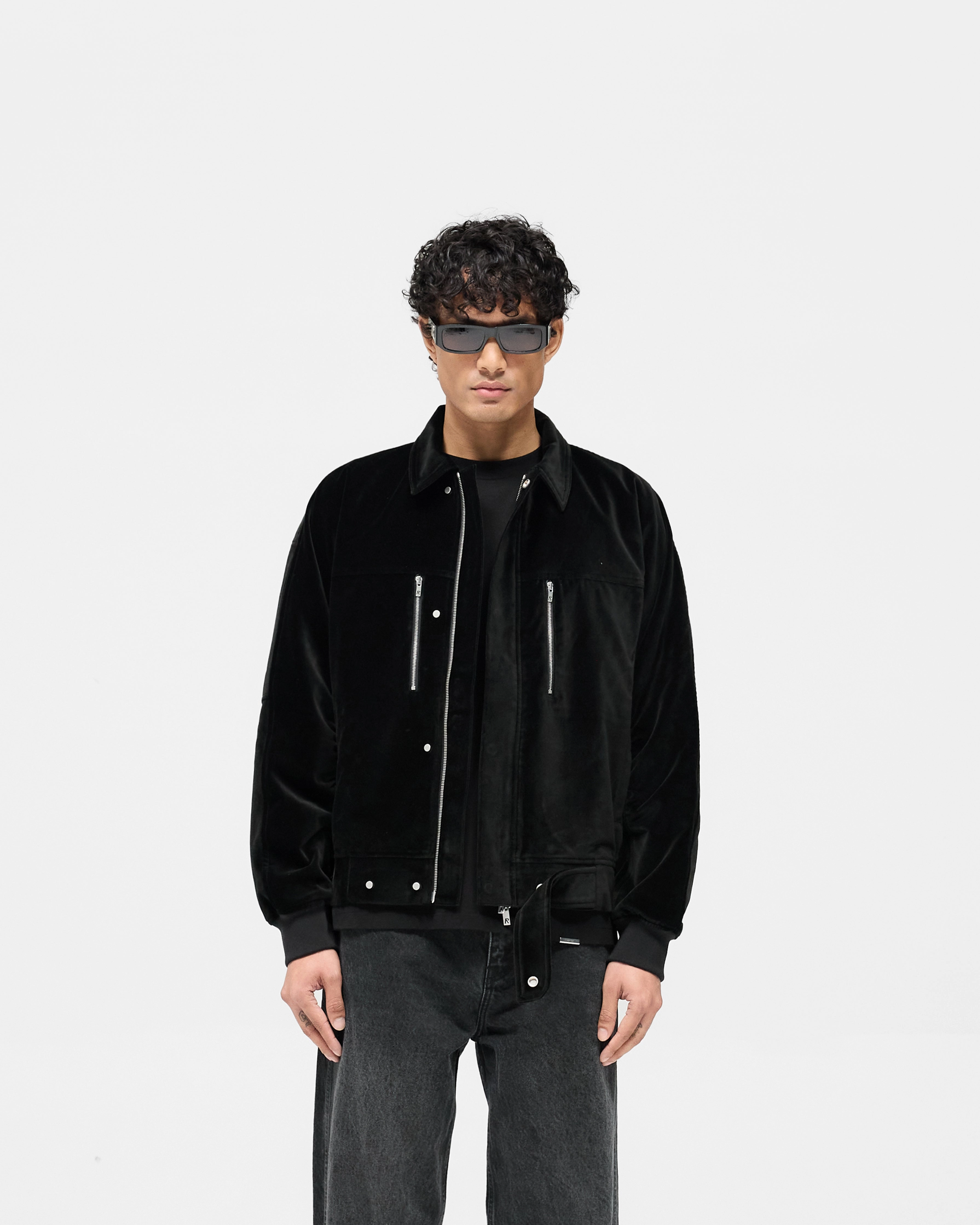 Breathable fabric tech Water Resistant Design Bordeaux Brushed Jacket - Black