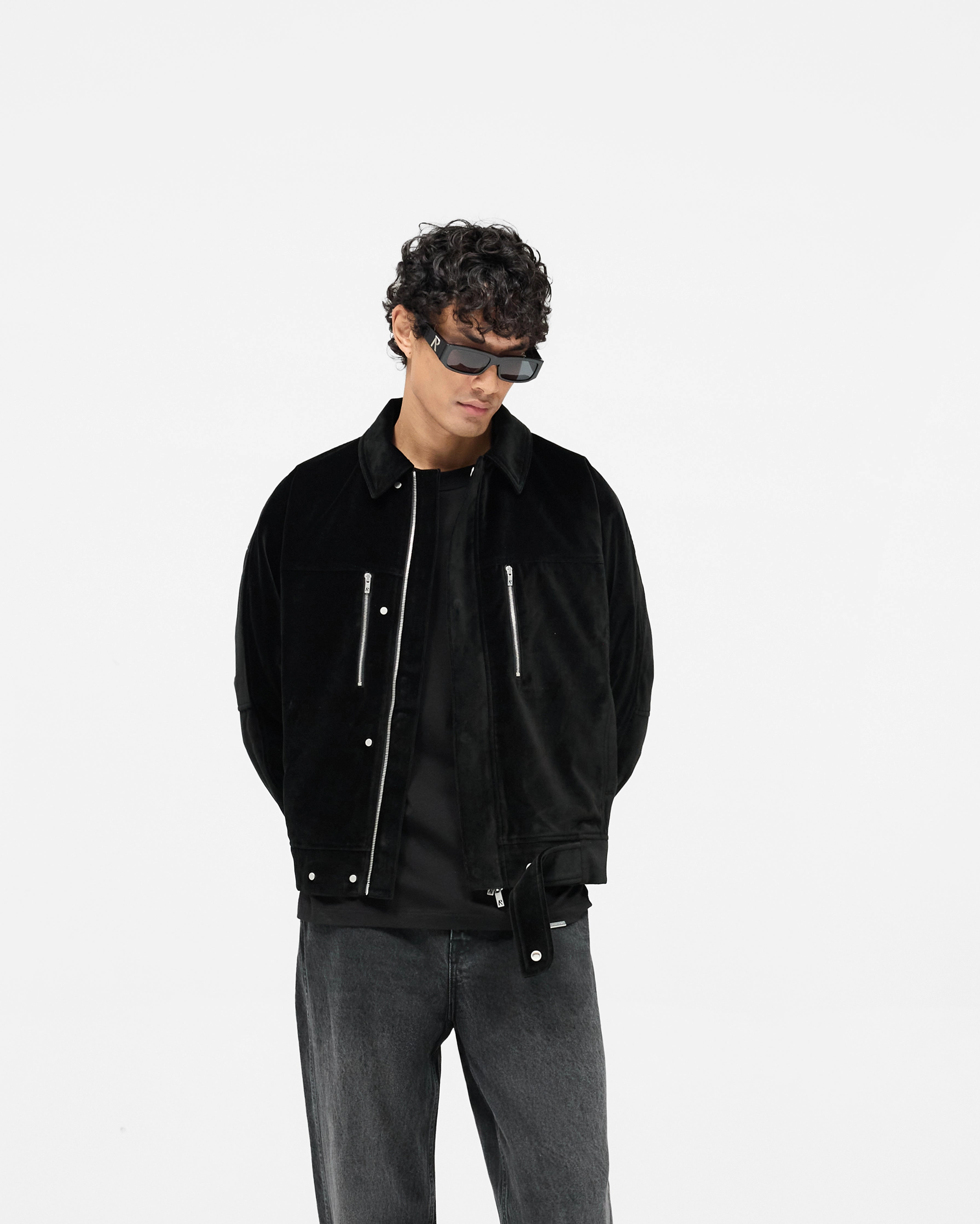 Bordeaux Brushed Jacket - Black Hypoallergenic Textile