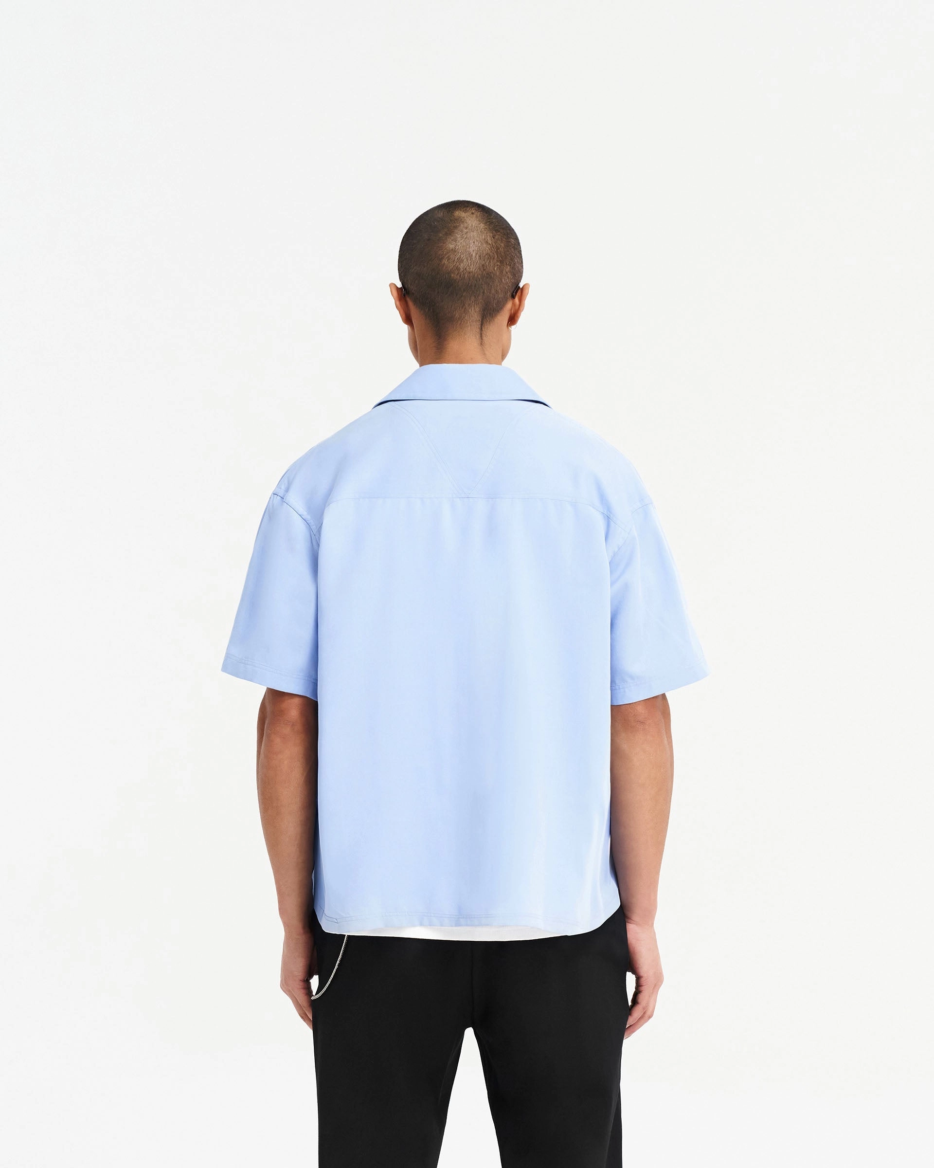 Bowling Shirt - Vista Blue Casual Sophistication Premium Style