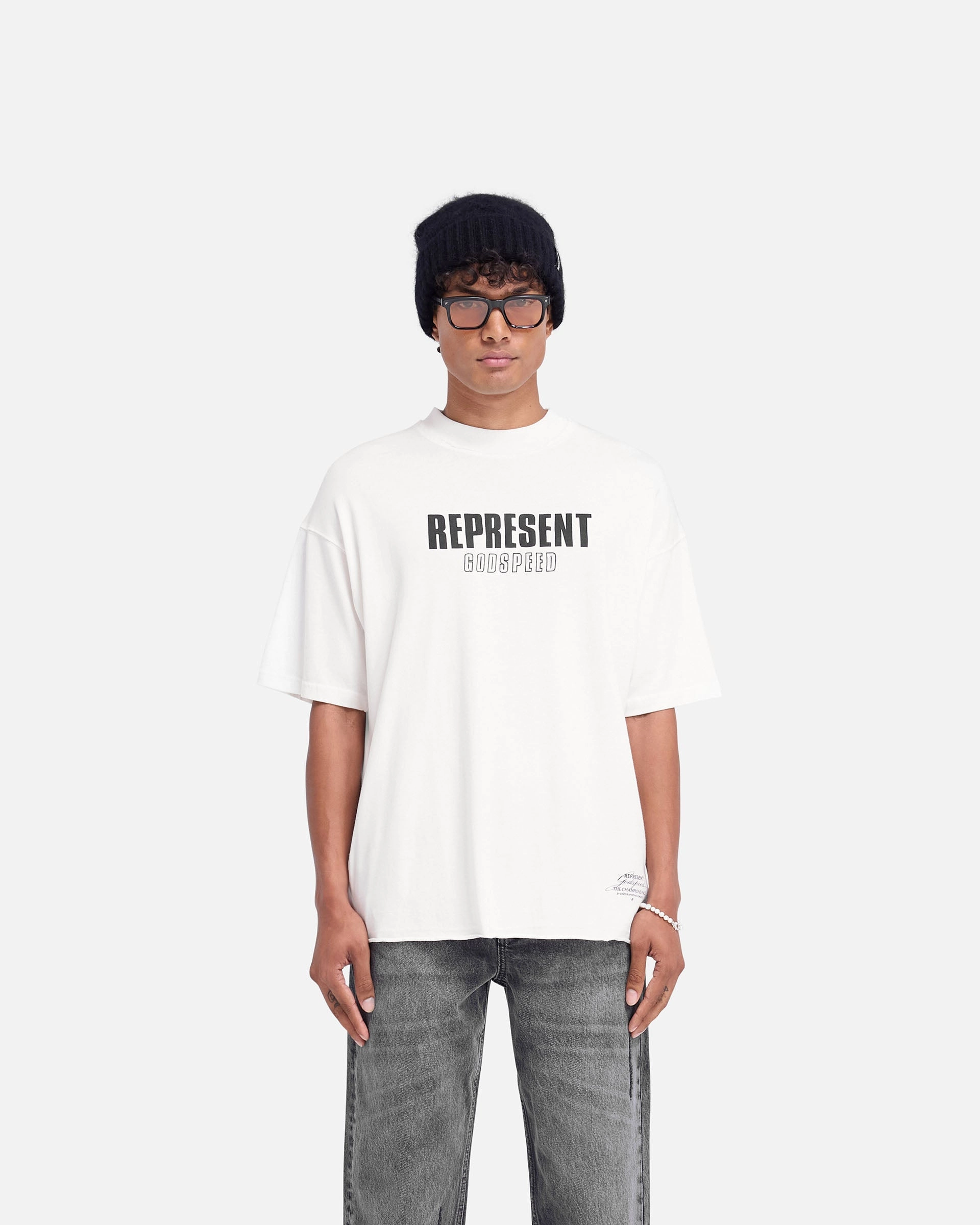 Godspeed T-Shirt - Flat White Street Smart Look Breathable Fit Design