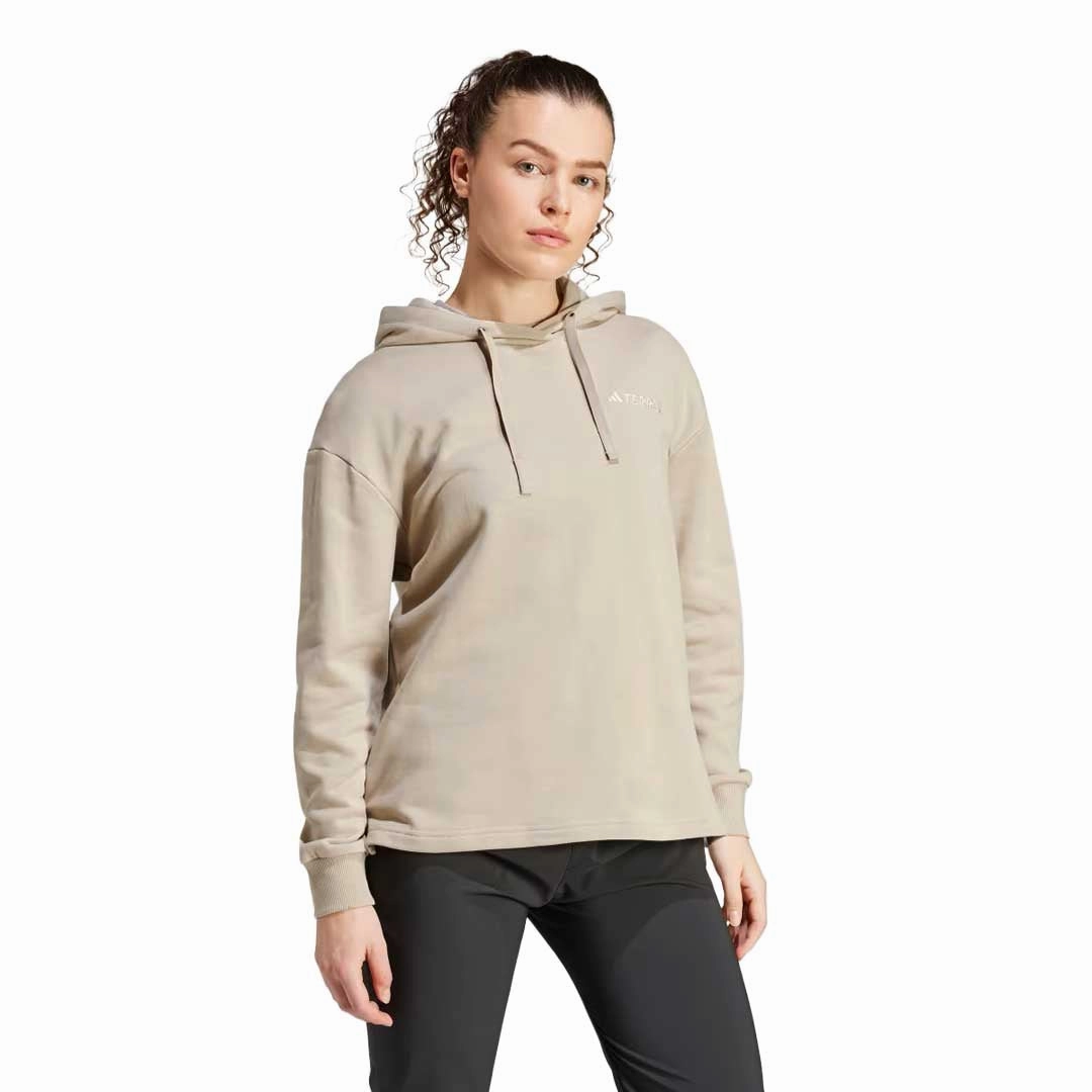 adidas - Women's Terrex Logo Hoodie (IN4713) Adjustable Cuff System