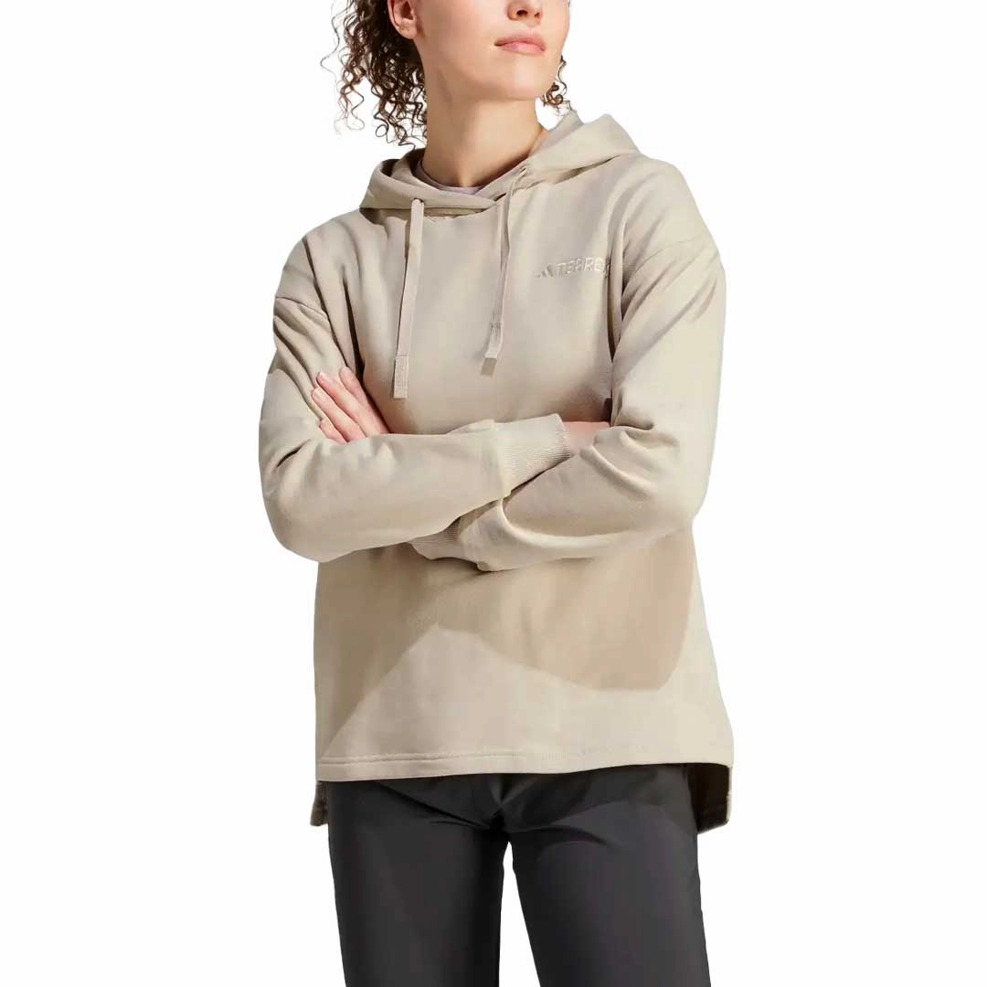 adidas - Women's Terrex Logo Hoodie (IN4713) Matte Surface Texture Camo Print