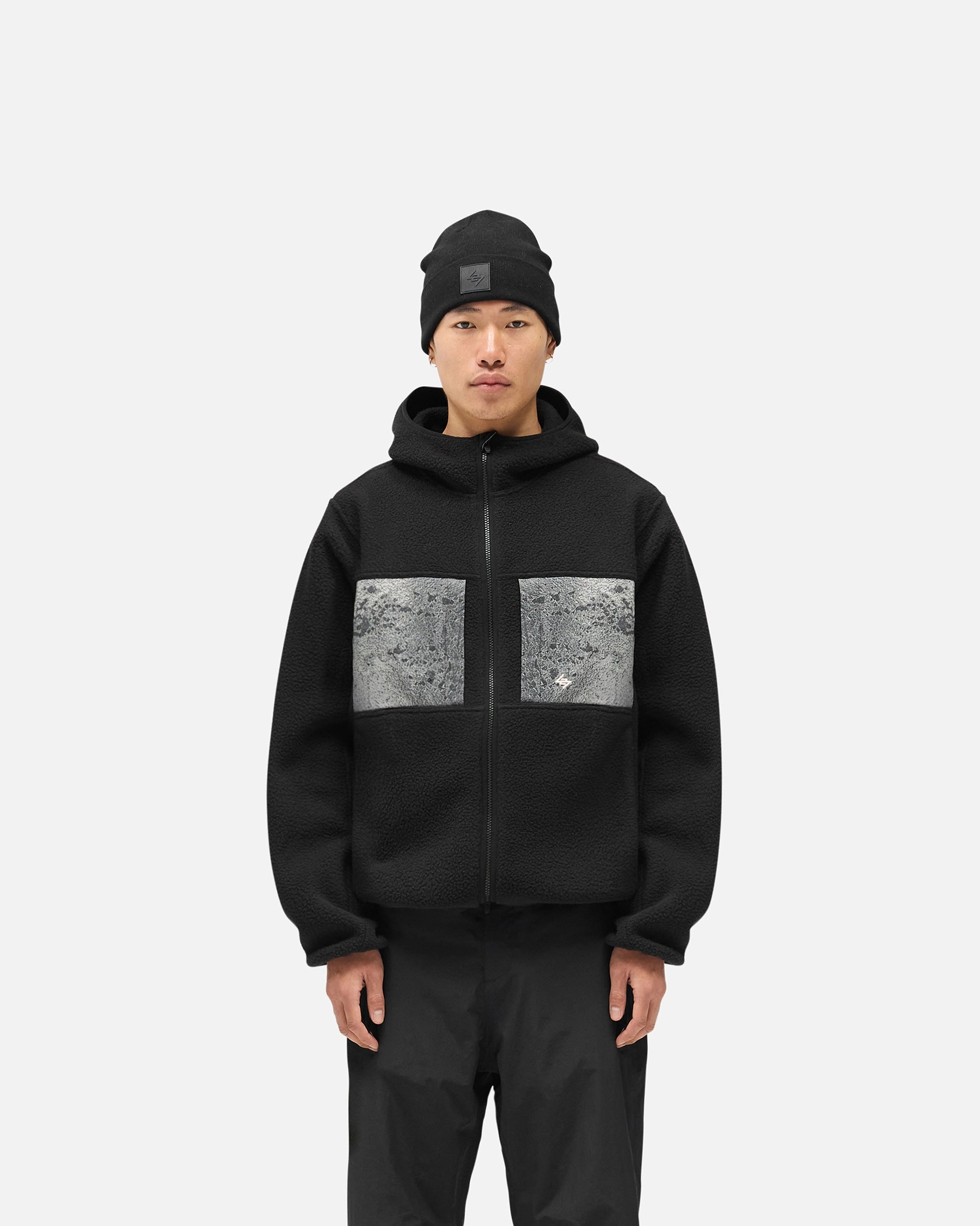 247 Borg Fleece - Black Adjustable Cuff FadeResistant Print